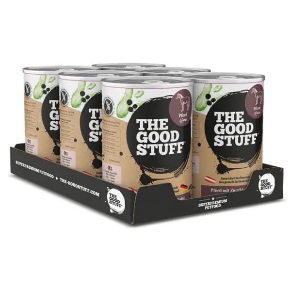 THE GOODSTUFF Pferd mit Zucchini & Apfel – getreidefreies Nassfutter für Hunde im 6er-Pack