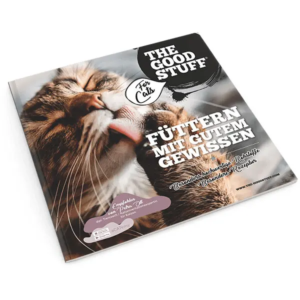 THE GOODSTUFF Katzenfutter Broschüre – Füttern mit gutem Gewissen