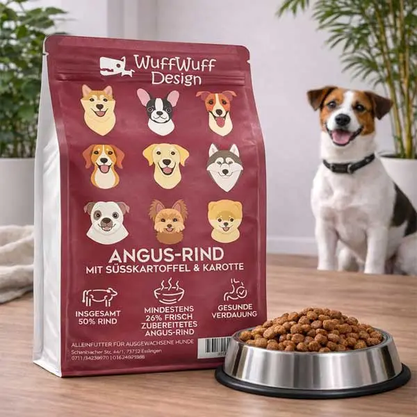 Hundefutter Angus Rind – WuffWuff Design Trockenfutter