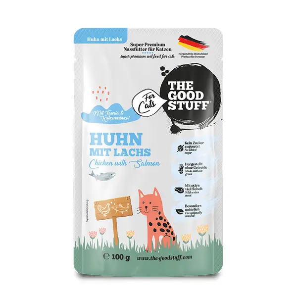 THE GOODSTUFF Huhn mit Lachs Pouch 100 g Katzen-Nassfutter