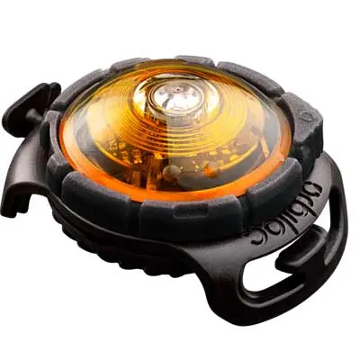 Orbiloc Dog Dual Sicherheitslicht in Gelb – robuste LED-Sicherheitslampe für Hunde