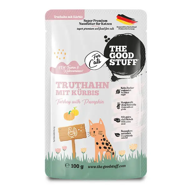 THE GOODSTUFF Truthahn mit Kürbis Pouch 100 g Katzen-Nassfutter