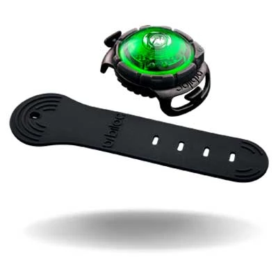 Orbiloc Dog Dual Sicherheitslicht Grün mit elastischem Befestigungsband
