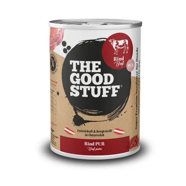 THE GOODSTUFF Rind Pur – getreidefreies Nassfutter für Hunde