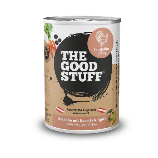 THE GOODSTUFF Truthahn mit Karotte & Apfel – getreidefreies Nassfutter für Hunde