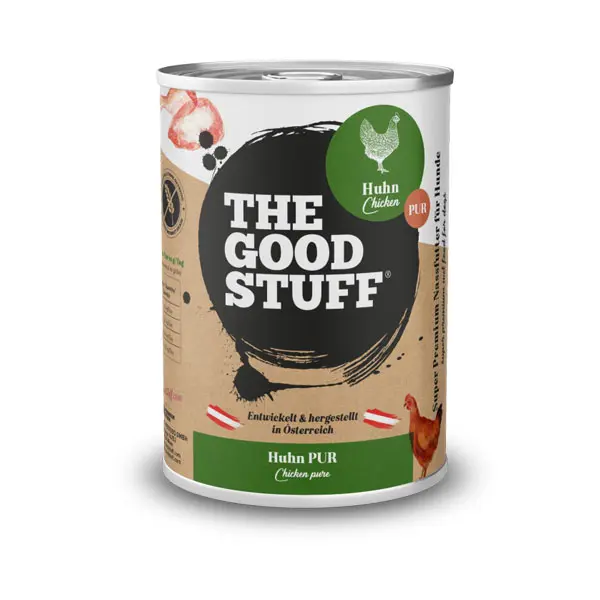 THE GOODSTUFF Huhn Pur – getreidefreies Nassfutter für Hunde