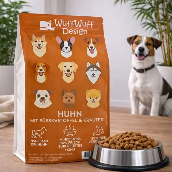 Hundefutter Huhn – WuffWuff Design Trockenfutter