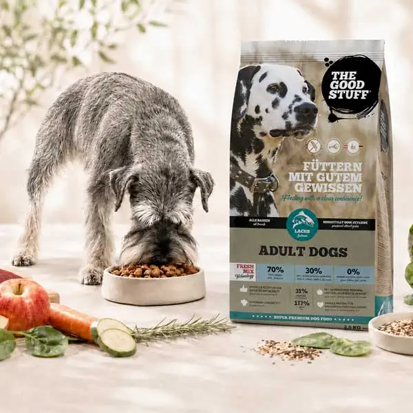 The Good Stuff Lachs Adult getreidefreies Trockenfutter für Hunde