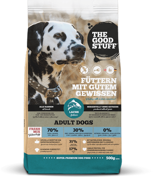 The Good Stuff Lachs - Minis Adult 1KG Hunde Trockenfutter