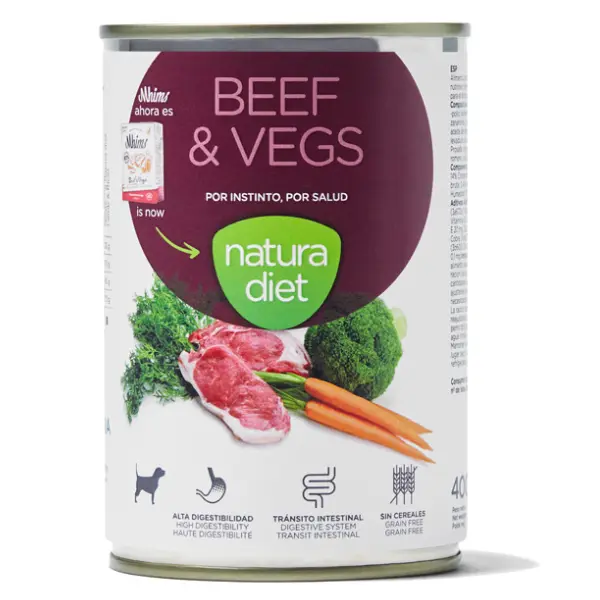 natura diet Rind & Gemüse Hundenassfutter 400g (VE12