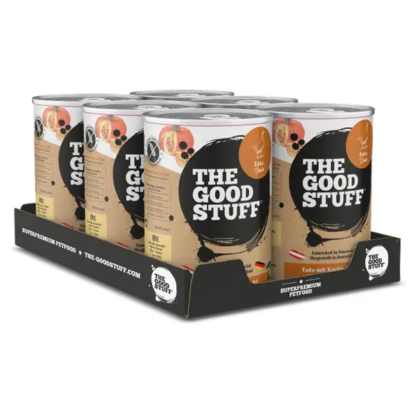THE GOODSTUFF Ente mit Kürbis & Apfel – getreidefreies Nassfutter für Hunde im 6er-Pack