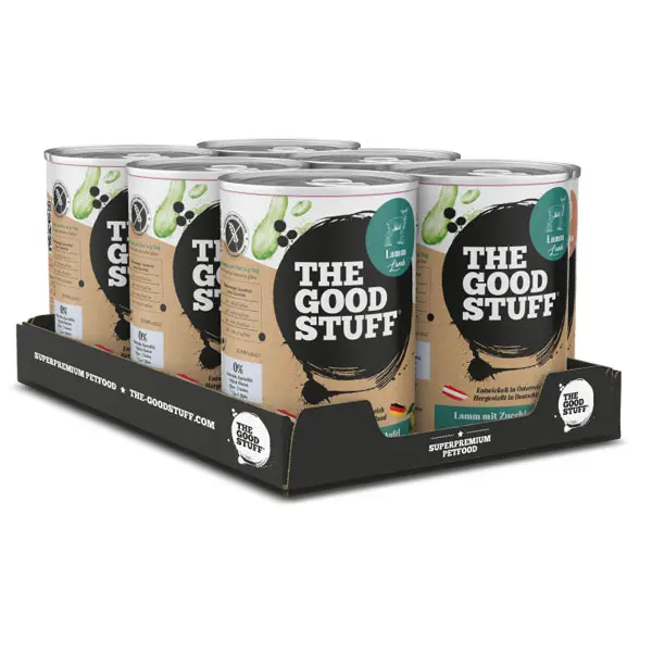 THE GOODSTUFF Lamm mit Zucchini & Apfel – getreidefreies Nassfutter für Hunde im 6er-Pack
