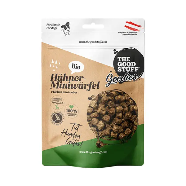 THE GOODSTUFF BIO Hühner-Miniwürfel 150 g Hundeleckerlies