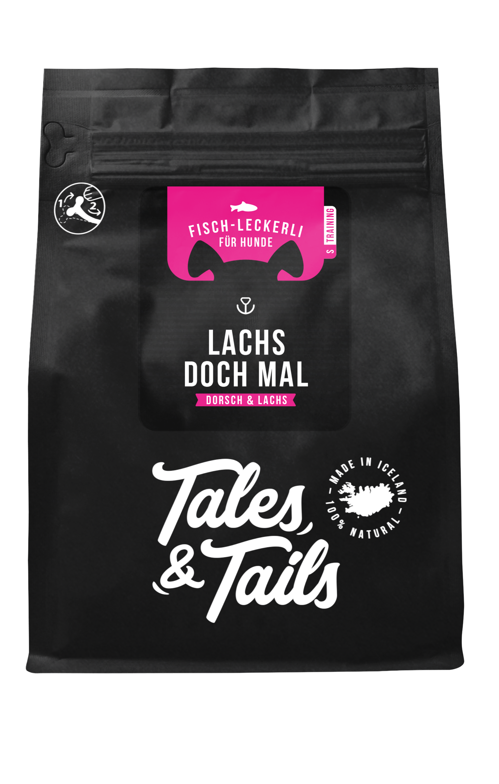 Trainingsleckerli Tales & Tails aus 100% Lachs- 70g  "Lachs doch mal"  
