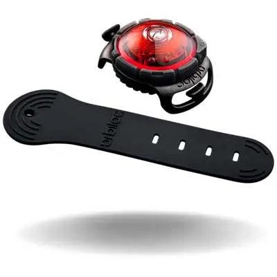 Orbiloc Dog Dual Sicherheitslicht Rot mit flexiblem Befestigungsband